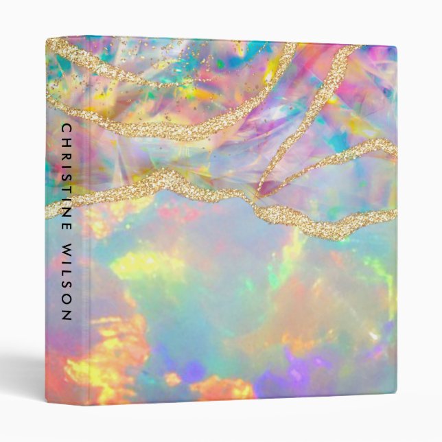 mineral opal design 3 ring binder (Front/Spine)