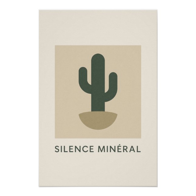 Mineral Silence - The graphic calm of the desert Poster (Front)