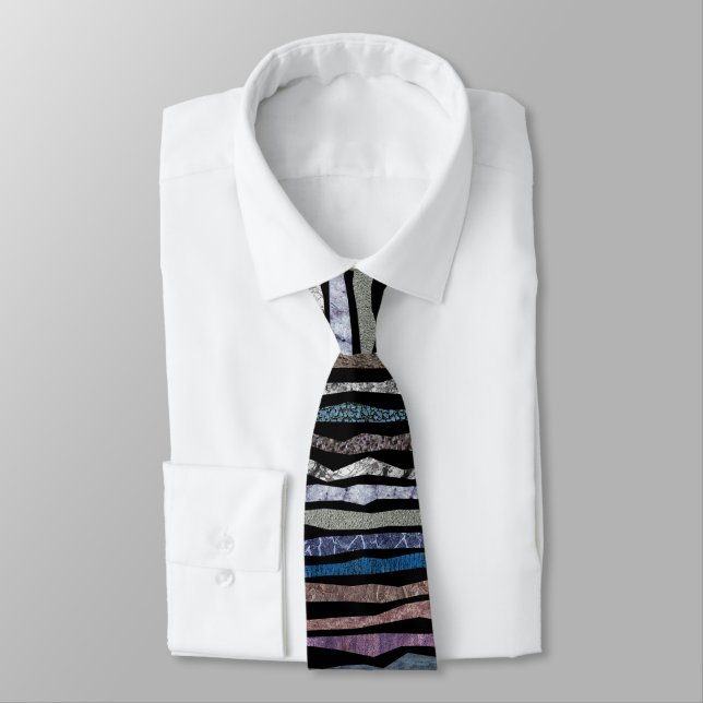 Mineral Stripes Neck Tie (Tied)