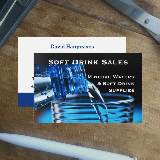 Mineral Water & Drinks Business Card. Card (Creator Uploaded)