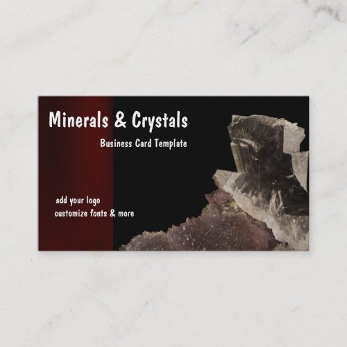Minerals and Quartz Crystals Business Card