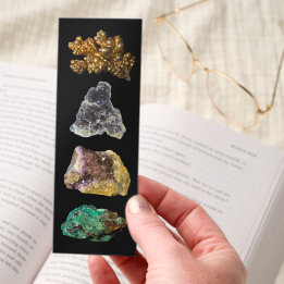Minerals - Copper Mica Geode Amethyst Malachite Bookmarks