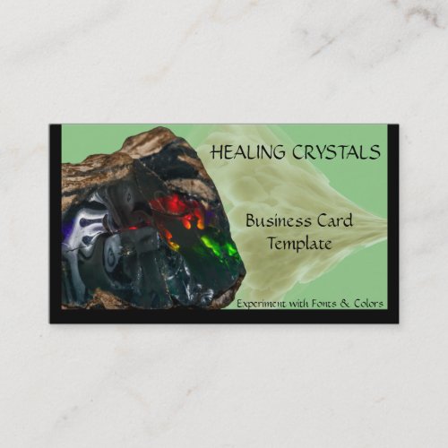 Minerals Crystal Healing Opal Business Card