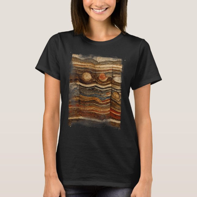 Minerals Gems and Crystals Rock Collecting Geology T-Shirt (Front)