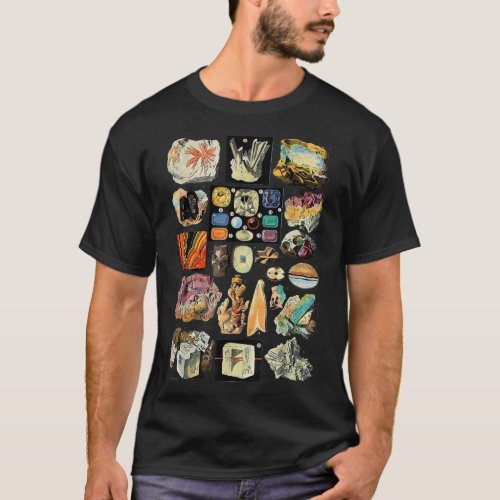 Minerals Gems and Crystals Rock Collecting Geology T_Shirt