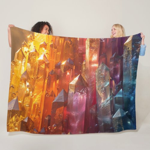 Minerals Gems Healing Crystals Blanket