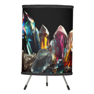 Minerals Gems Healing Crystals Table Lamp
