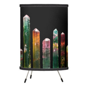 Minerals Gems Healing Crystals Tripod Lamp