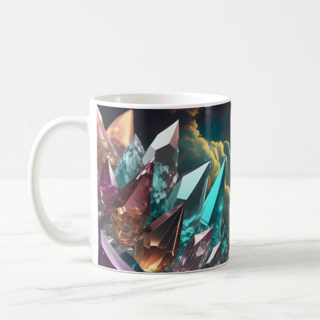 Minerals Healing Energy Crystal Coffee Mug (Left)