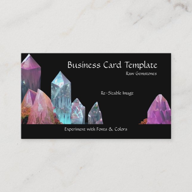 Minerals Raw Crystal Business Card (Front)