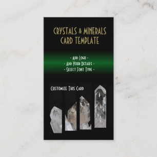 Minerals - White Quartz Healing Crystals Business Card