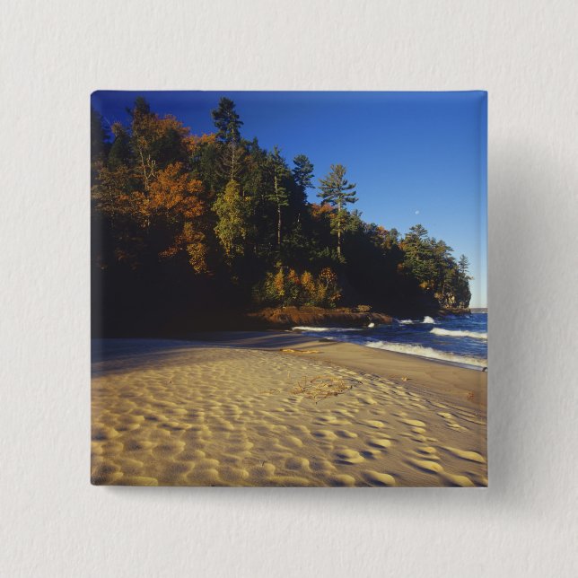 Miners Beach at Pictured Rocks National Pinback Button (Front)