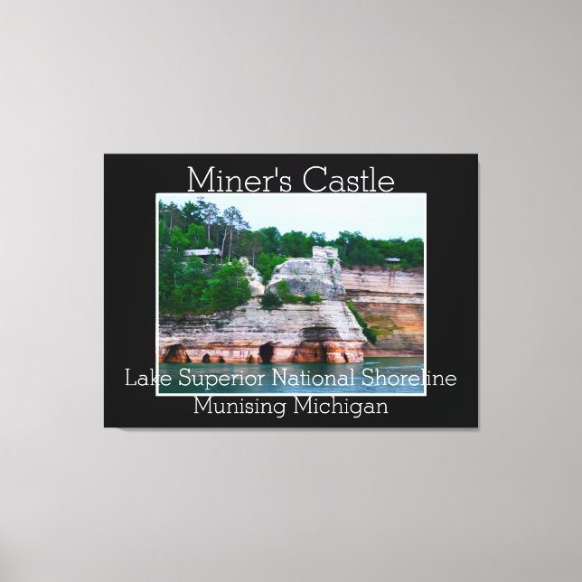 Miners Castle Lake Superior National Shoreline  Canvas Print (Front)