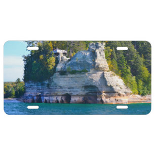 Miners Castle Michigan License Plate