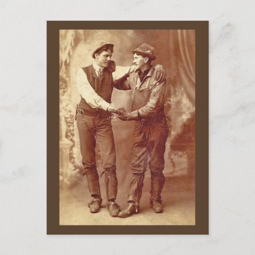 Miners in Love Postcard