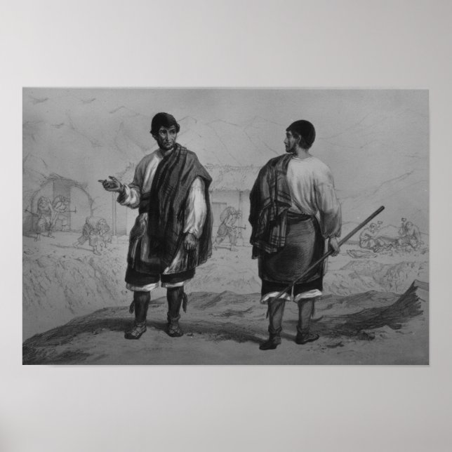 Miners of Chile, engraved by F. Lehnert Poster (Front)