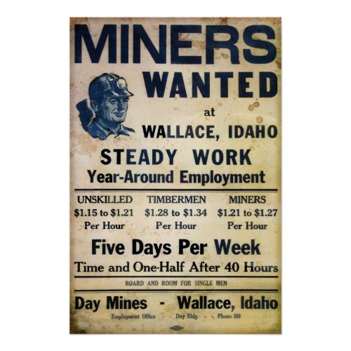 Miners Wanted 1939 Poster