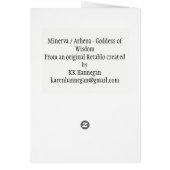 Minerva /Athena - Goddess of Wisdom Cards (Back)