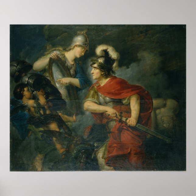 Minerva Showing her Envy in the Polished Shield Poster (Front)