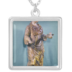 Minerva with an Owl, copy of a 6th century Silver Plated Necklace
