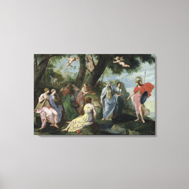 Minerva with the Muses Canvas Print (Front)