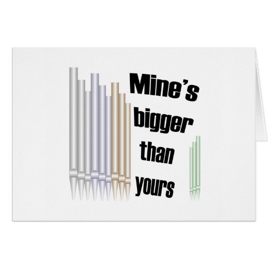 Mine's bigger than yours blank card (Front Horizontal)
