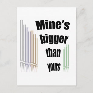 Mine's bigger than yours postcard