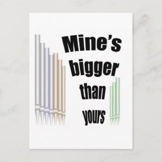 Mine's bigger than yours postcard