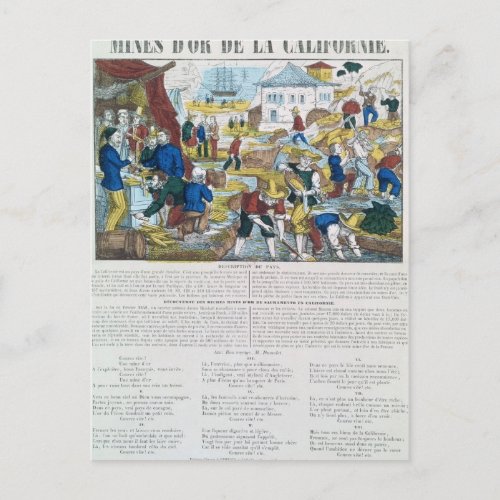 Mines dOr de la Californie Postcard