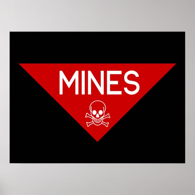MINES SIGN | SIGNAGE | SYMBOL (Front)