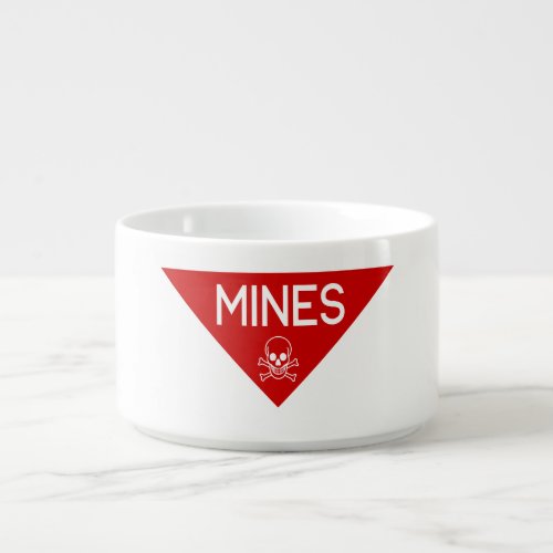 MINES SIGN  SIGNAGE  SYMBOL BOWL