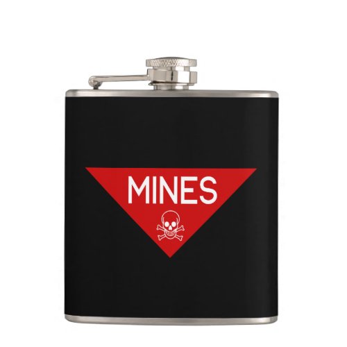 MINES SIGN  SIGNAGE  SYMBOL FLASK