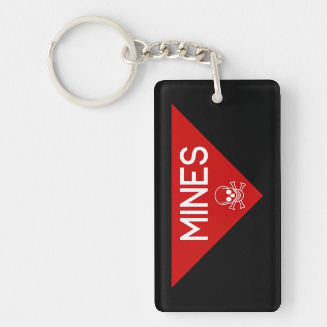 MINES SIGN | SIGNAGE | SYMBOL KEYCHAIN (Front)
