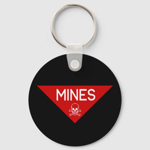 MINES SIGN  SIGNAGE  SYMBOL KEYCHAIN