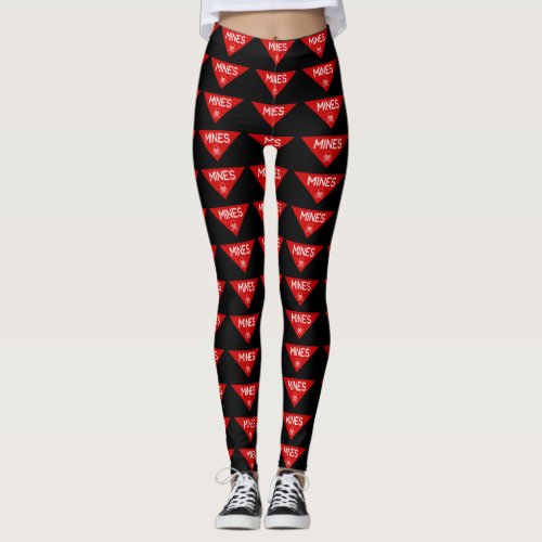 MINES SIGN  SIGNAGE  SYMBOL LEGGINGS