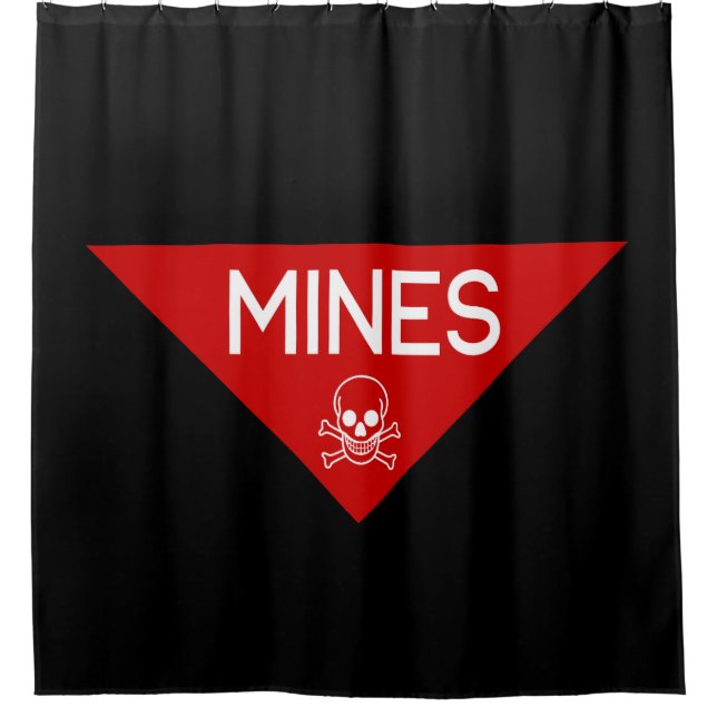 MINES SIGN | SIGNAGE | SYMBOL SHOWER CURTAIN (Front)