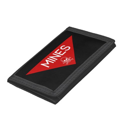 MINES SIGN  SIGNAGE  SYMBOL TRIFOLD WALLET