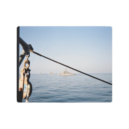 Minesweepers in formation in the Persian Gulf Metal Print