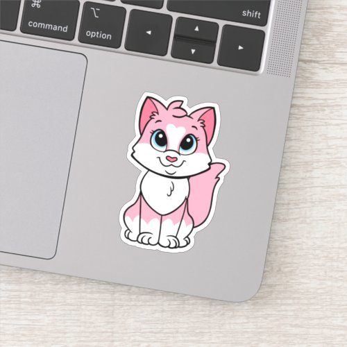 Minette the pink kitten Sticker