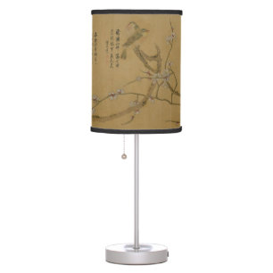 Ming Dynasty Plum Blossoms & Birds by Chen Jiru Table Lamp