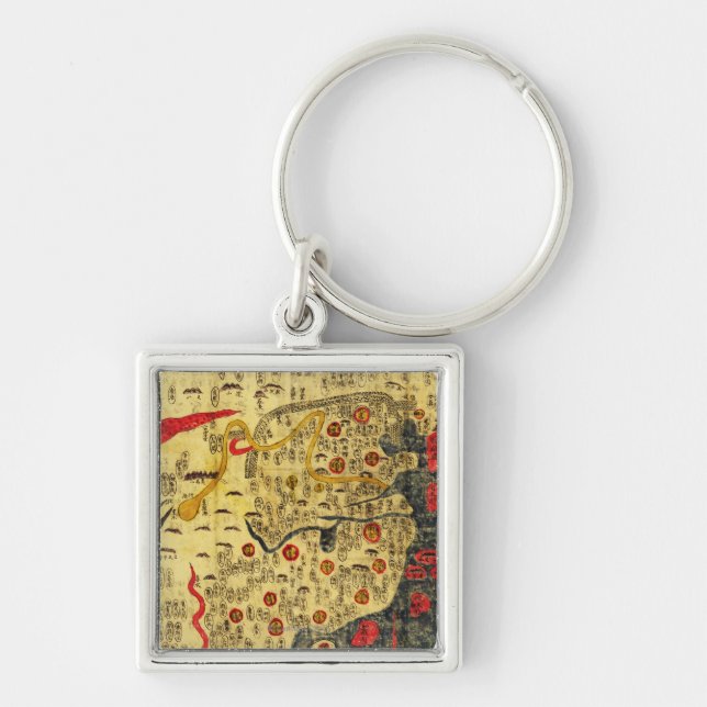 Ming Empire, ChinaPanoramic MapChina Keychain (Front)