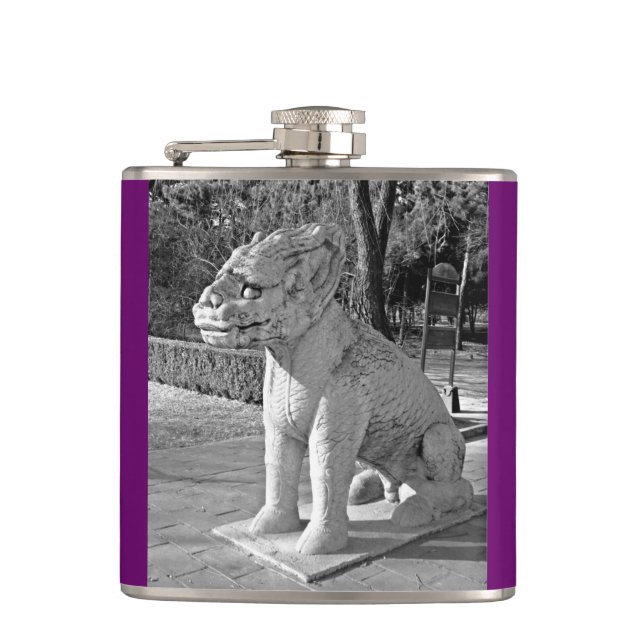 Ming Tombs Dragon B&W Flask (Front)