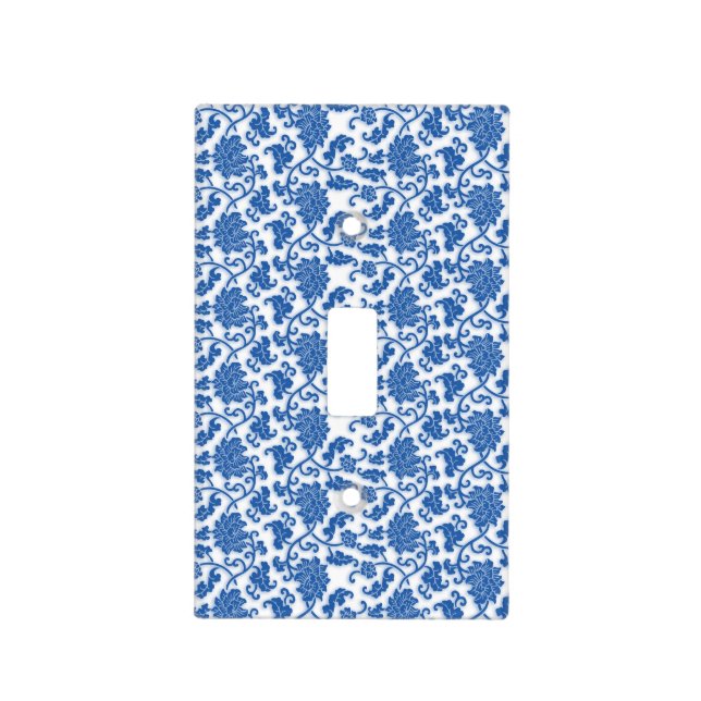 Ming Vase Pattern in Blue and White Light Switch Cover (Front)