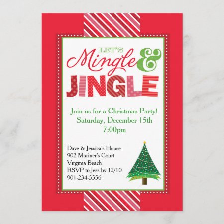Mingle And Jingle Christmas Party Invitation