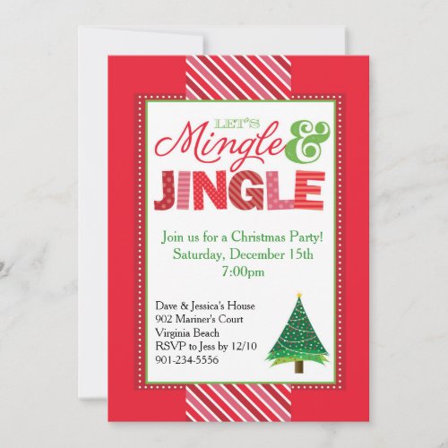 Mingle and Jingle Christmas Party Invitation