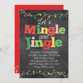 Mingle & Jingle Christmas Lights Invitation (Front/Back)