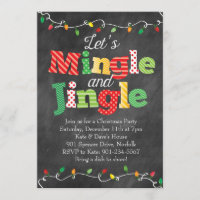 Mingle & Jingle Christmas Lights Invitation