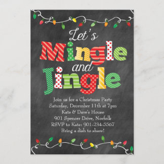 Mingle & Jingle Christmas Lights Invitation