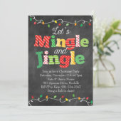 Mingle & Jingle Christmas Lights Invitation (Standing Front)