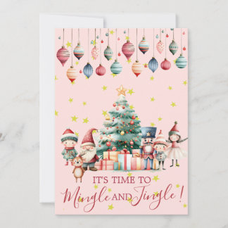 Mingle & Jingle Christmas Ornament Party Invitation